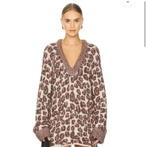 Free People Leopard Sweater